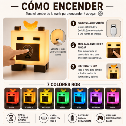 Lámpara Capybara Pixel — La Armas Tú Mismo